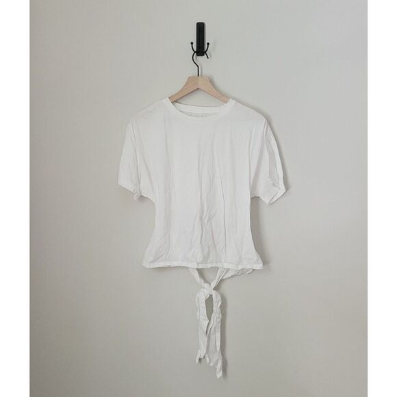 A New Day Tie Back Tee in White Size Large - Picture 5 of 6
